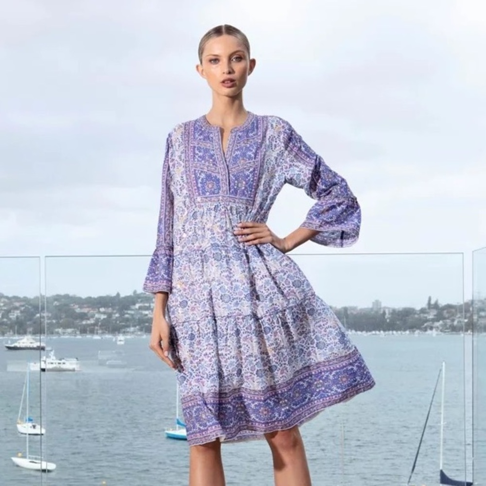LOLA AUSTRALIA Monroe Dress in Hippy Mauve
